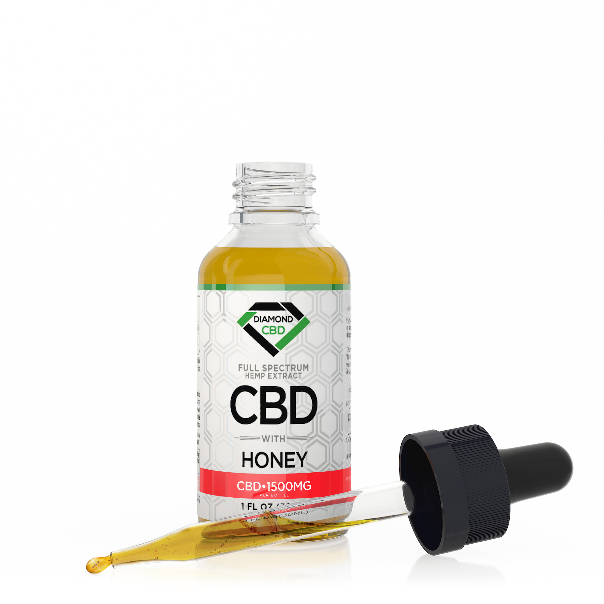 Diamond CBD Full Spectrum Honey Tincture Oil - Image 3