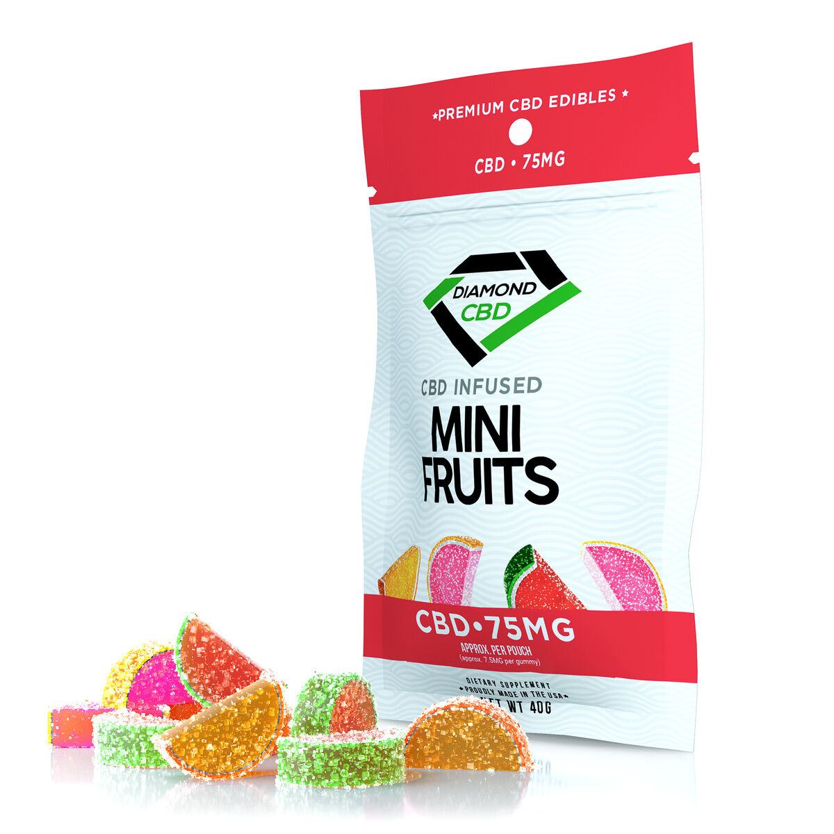 Diamond CBD Gummies - Infused Mini Fruit
