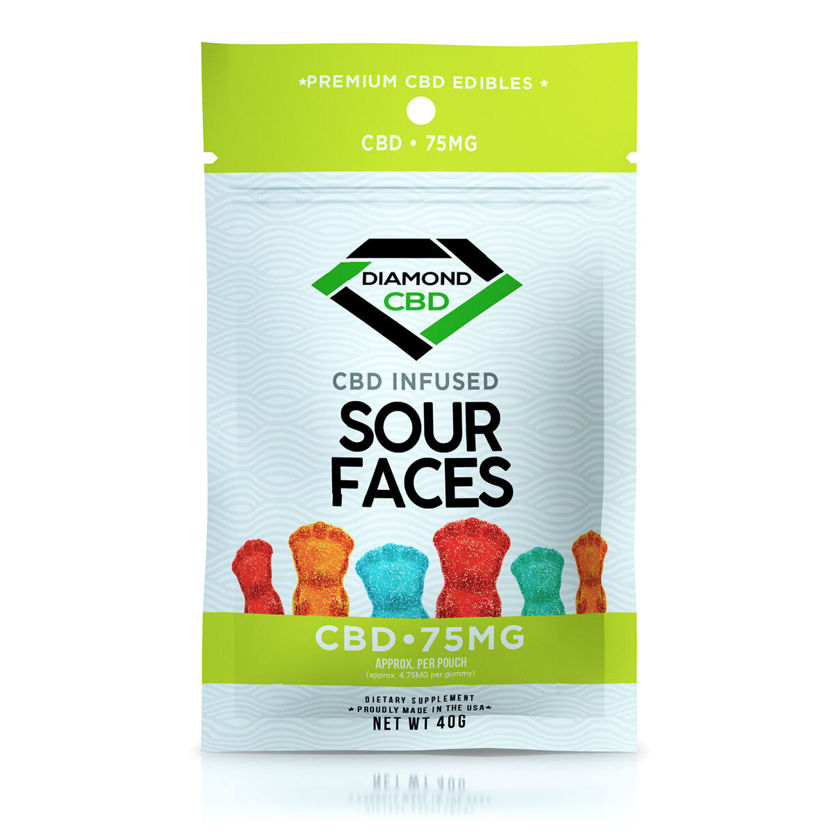 Diamond CBD Gummies - Infused Sour Faces