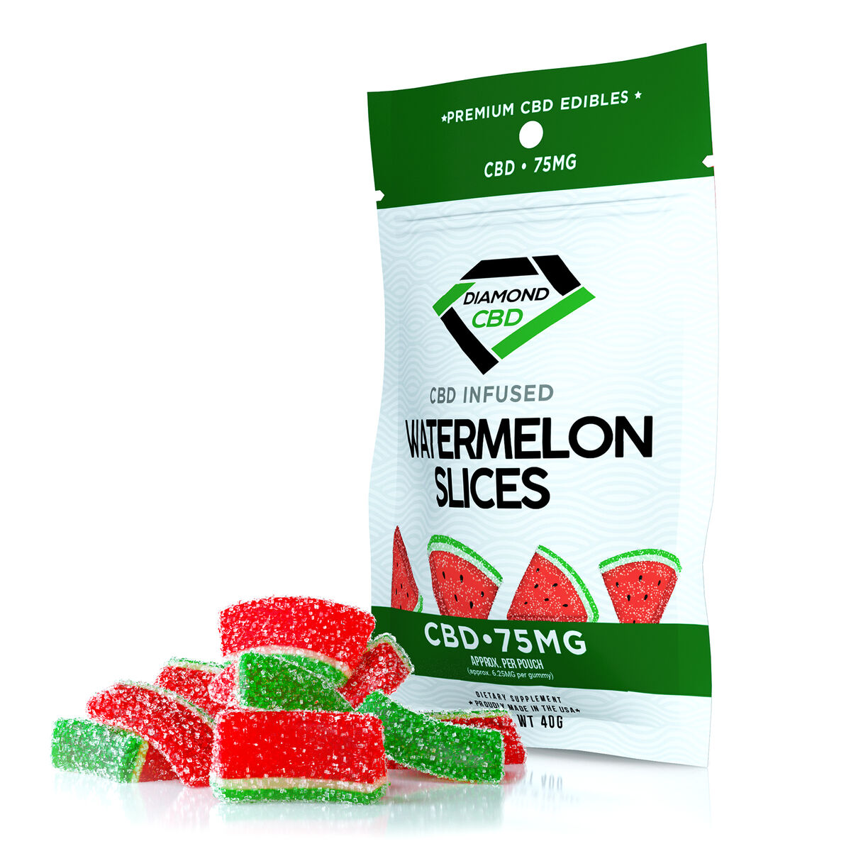 Diamond CBD Gummies - Infused Watermelon Slices - Image 2