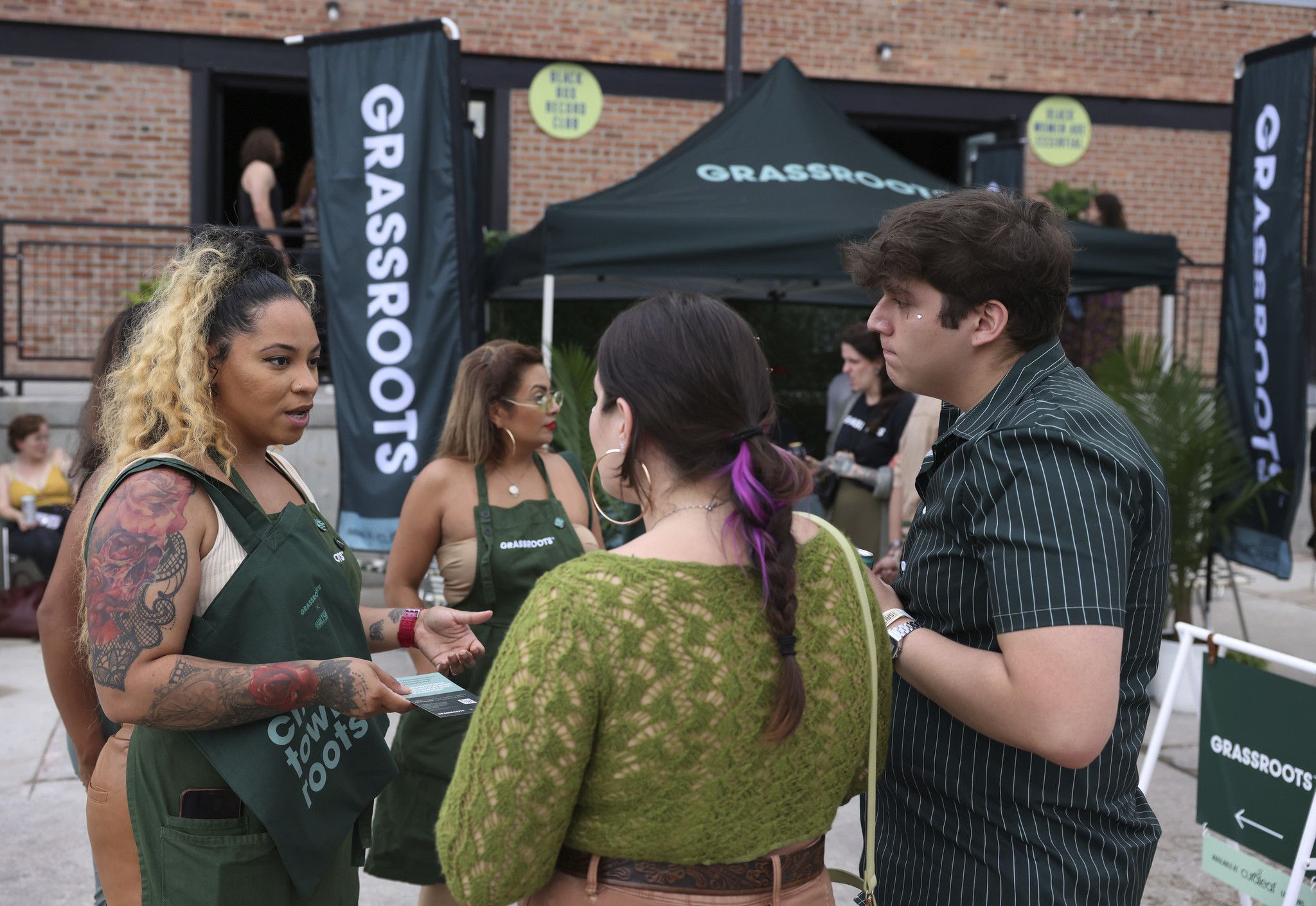 Weed dispensaries are marketing at concerts and festivals, but the hope is to one day sell products there too