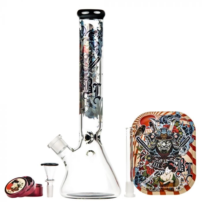 Black Leaf Ronin and Geisha Beaker Ice Bong Box Set - Image 2