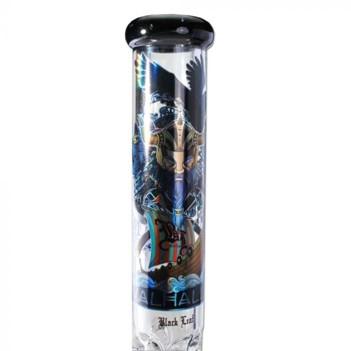 Black Leaf VALHALLA Boxed Straight Bong with Tree Percolator - Image 3